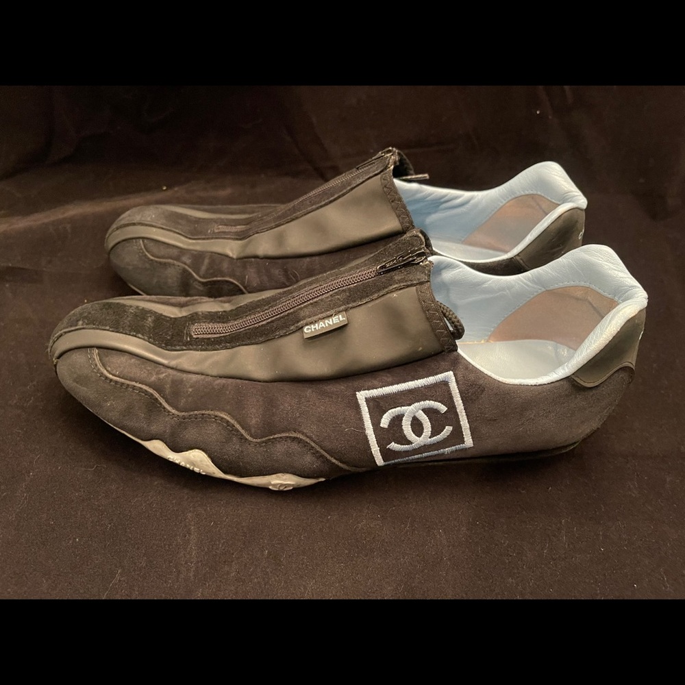 CHANEL Tie Zip Shoe Rare - Picture 2 of 12